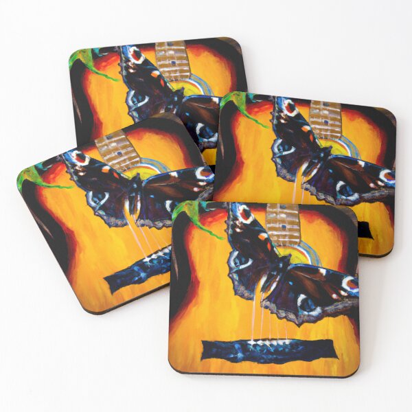 Item preview, Butterfly playing with guitar oil painting designed and sold by Color-Me-Blue.