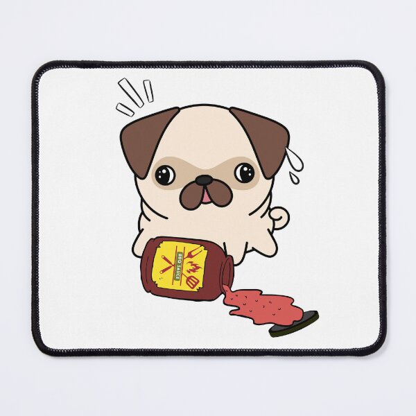 Item preview, Cute Pug Spilled BBQ Sauce designed and sold by Pet Station.