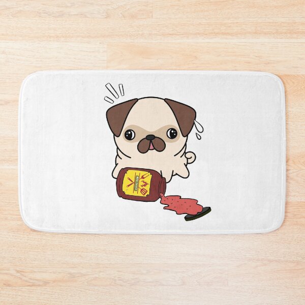 Item preview, Cute Pug Spilled BBQ Sauce designed and sold by Pet Station.