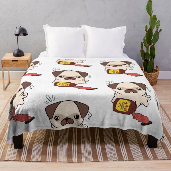 Item preview, Cute Pug Spilled BBQ Sauce designed and sold by Pet Station.