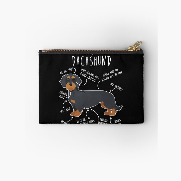 Item preview, Black and Tan Wirehaired Dachshund Dog Anatomy designed and sold by Clara Hollins.