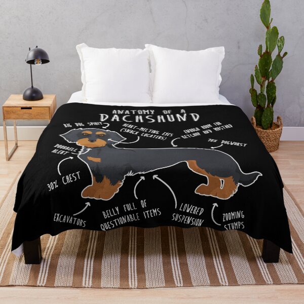Item preview, Black and Tan Wirehaired Dachshund Dog Anatomy designed and sold by Clara Hollins.