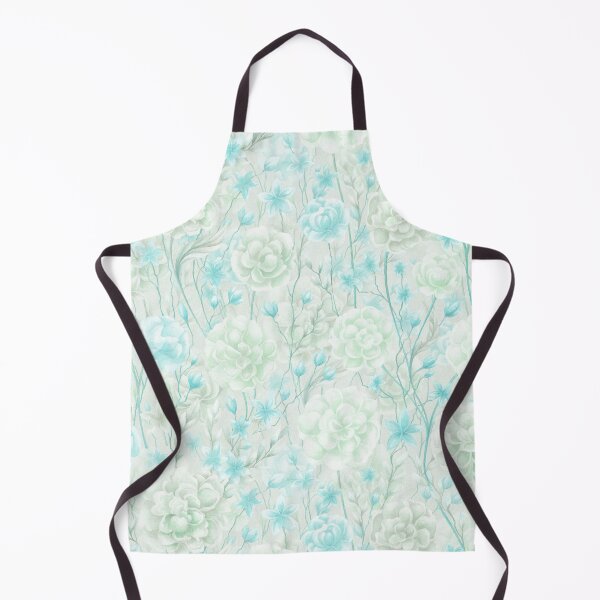 Item preview, Softness pattern with blue and green flowers designed and sold by IrinaIkar.