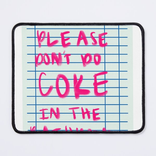 Item preview, “Please don’t do coke in the bathroom” on check  designed and sold by Kate  Boone.