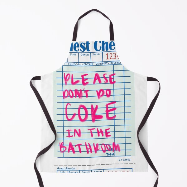 Item preview, “Please don’t do coke in the bathroom” on check designed and sold by Kate Boone.
