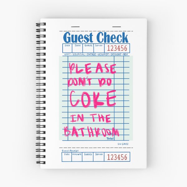 Item preview, “Please don’t do coke in the bathroom” on check  designed and sold by Kate  Boone.