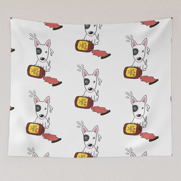 Item preview, Cute Bull Terrier Spilled BBQ Sauce designed and sold by Pet Station.