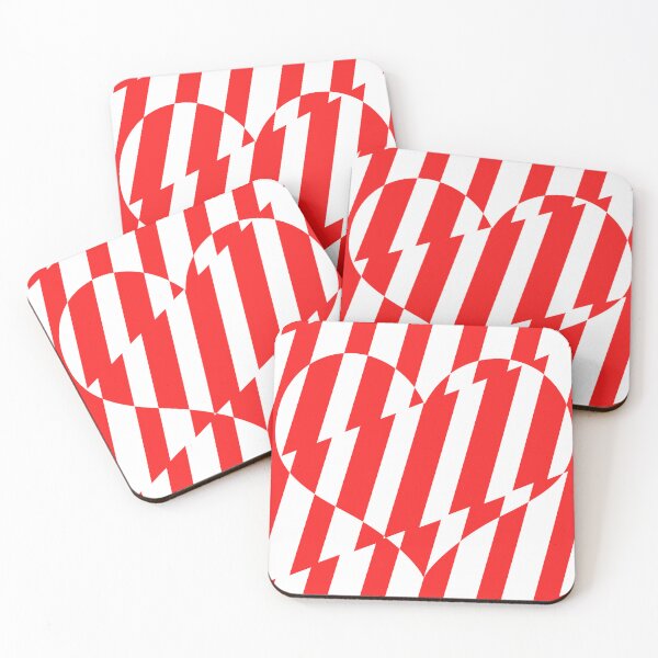 Item preview, Bold Abstract Red & White Stripes Modern Valentine Heart Design designed and sold by Sandy Richter.