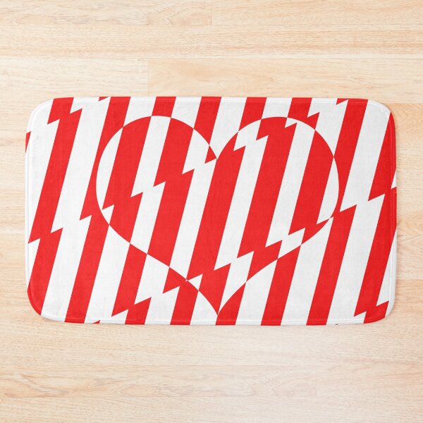 Item preview, Bold Abstract Red & White Stripes Modern Valentine Heart Design designed and sold by Sandy Richter.