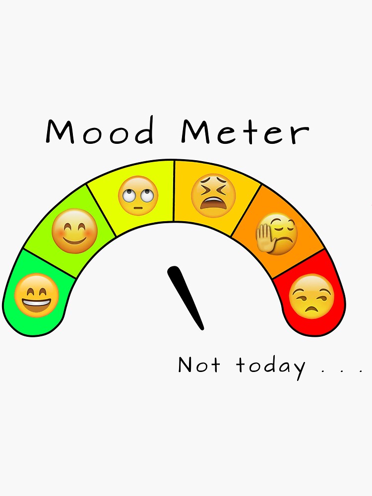 Mood Meter Sticker For Sale By Jna Design Redbubble