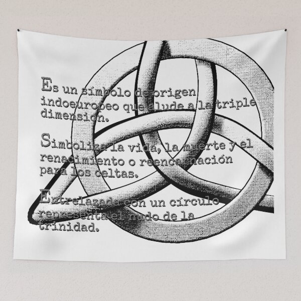 Item preview, Triquetra with meaning (in spanish) designed and sold by Dendros-Studio.