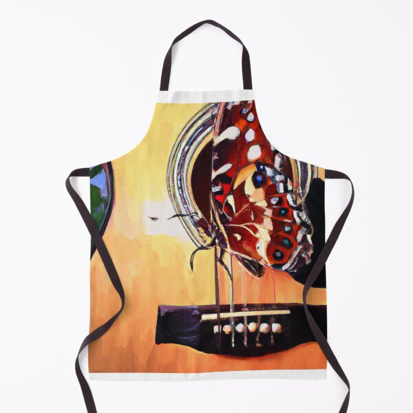 Item preview, Butterfly playing with guitar oil painting designed and sold by Color-Me-Blue.