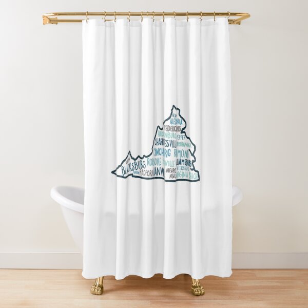 Virginia cities Shower Curtain