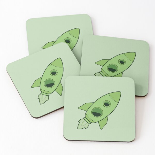 Item preview, Cute Green Rocket designed and sold by Myinsidethoughts.
