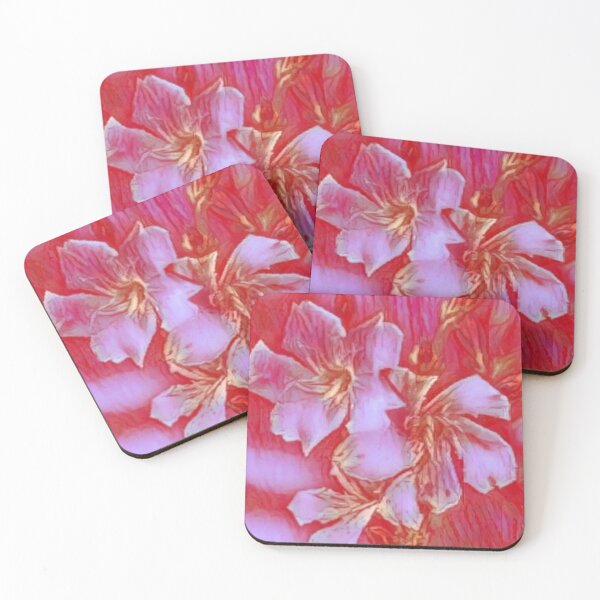 Item preview, Flowering Golden Fuschia Oleander on Red designed and sold by IvaRenee.