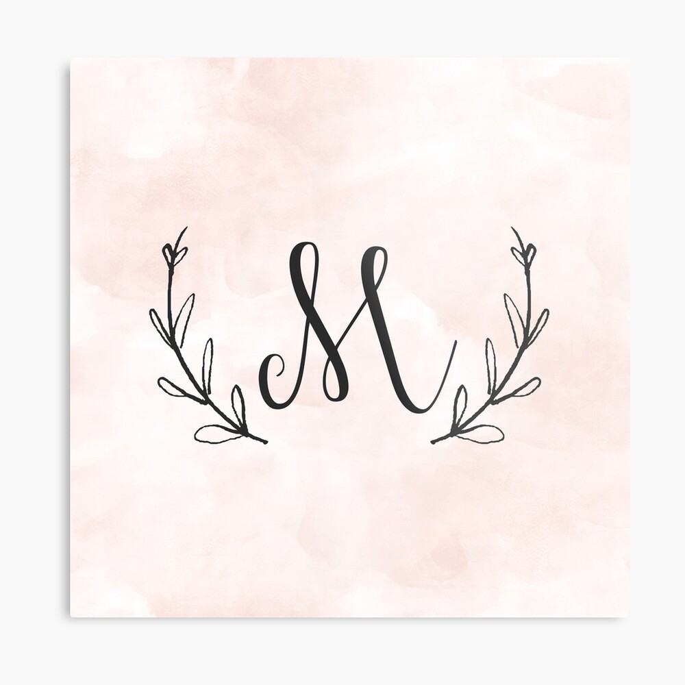 Floral Monogram Watercolor Letter M Postcard for Sale by SaraLoone