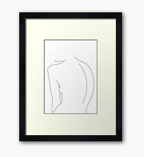 Nackte hintere Linie Zeichnungsillustration - Alex Gerahmtes Wandbild