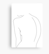 Nackte hintere Linie Zeichnungsillustration - Alex Leinwanddruck