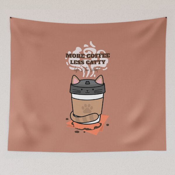 Item preview, More Coffee Less Catty designed and sold by Lime Milk.