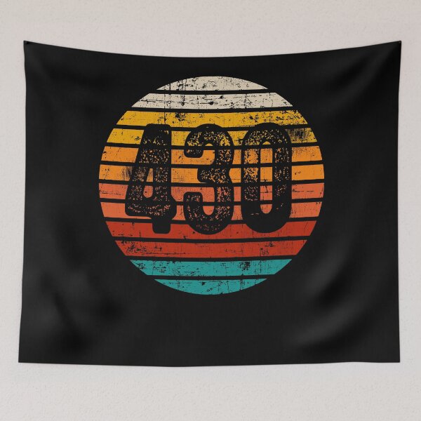 Item preview, Distressed Vintage Sunset 430 Area Code designed and sold by Gold Wings Tees.