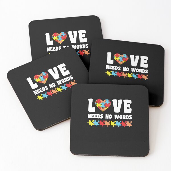 Item preview, Love needs no words Autism Autistic Kid Awareness Teacher Student designed and sold by miraclemaker.