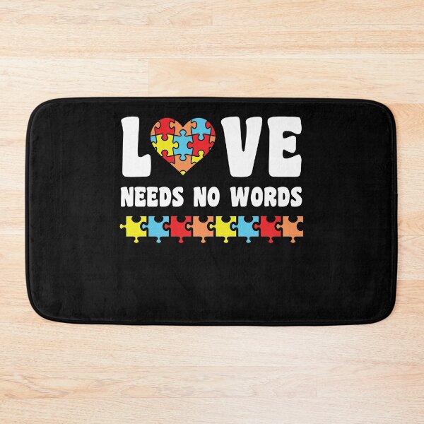 Item preview, Love needs no words Autism Autistic Kid Awareness Teacher Student designed and sold by miraclemaker.
