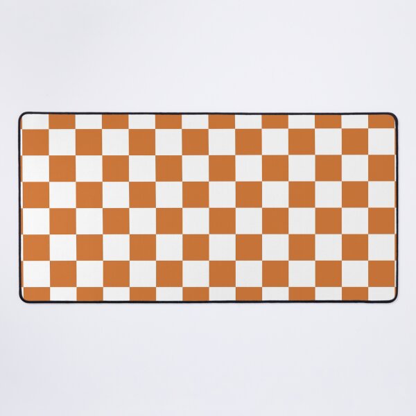 Item preview, Checkerboard Check Geometric Checked Pattern Burnt Orange and White designed and sold by kierkegaard.