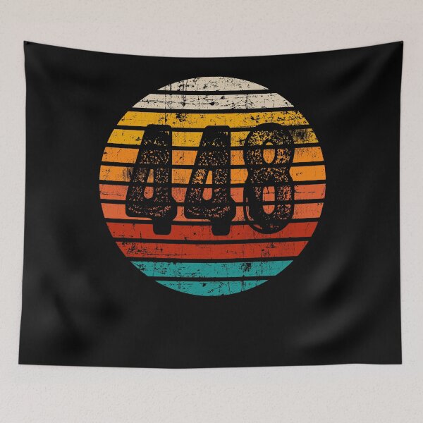Item preview, Distressed Vintage Sunset 448 Area Code designed and sold by Gold Wings Tees.