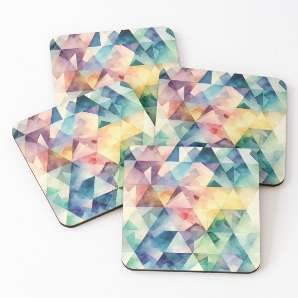 Item preview, Watercolour Triangular Grid designed and sold by Patternifico.