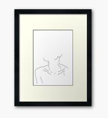 Kragen Knochen Strichzeichnung Illustration - Ali Gerahmtes Wandbild