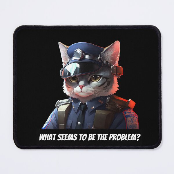 Item preview, Police cat in uniform designed and sold by AnimalArtPhotos.