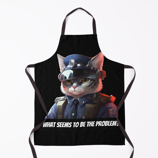 Item preview, Police cat in uniform designed and sold by AnimalArtPhotos.