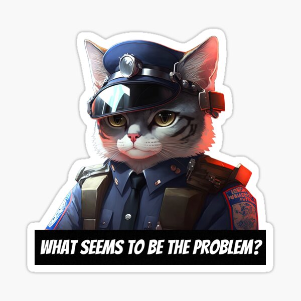 Cat Police Sticker - Cat Police Eyes On You - Discover & Share GIFs