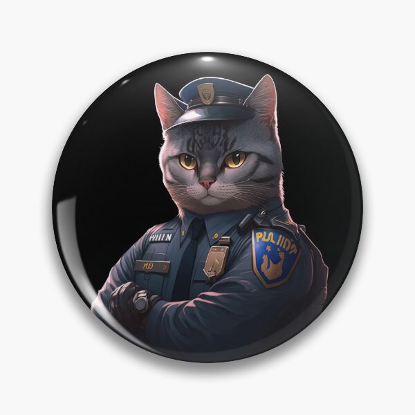 Item preview, Officer police cat designed and sold by AnimalArtPhotos.