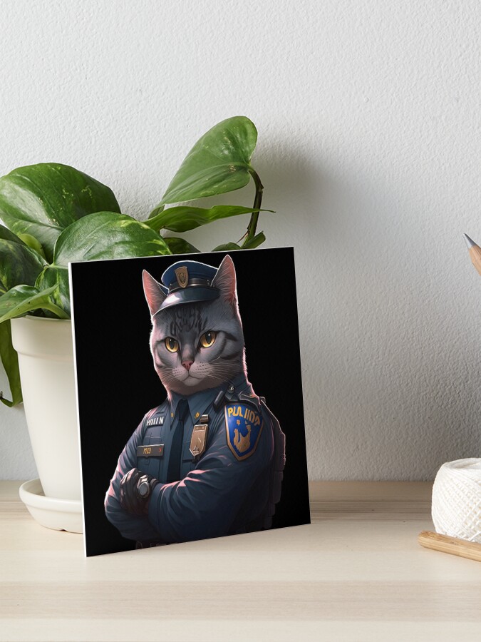 Police cat Sticker for Sale by AnimalArtPhotos