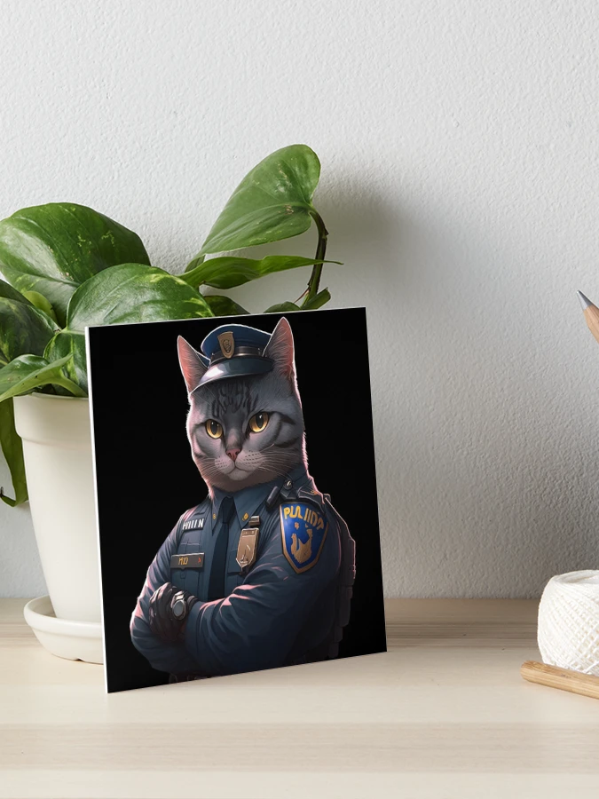 Officer police cat | Art Board Print