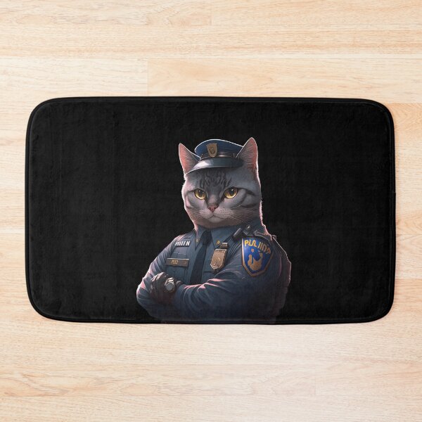 Item preview, Officer police cat designed and sold by AnimalArtPhotos.