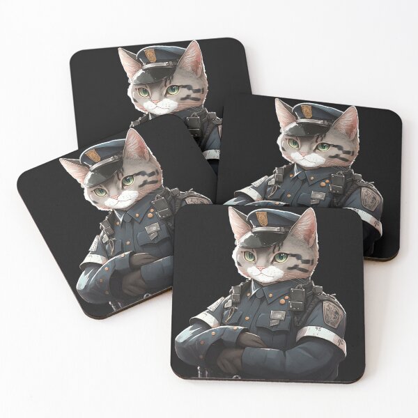 Item preview, Cat police patrol designed and sold by AnimalArtPhotos.