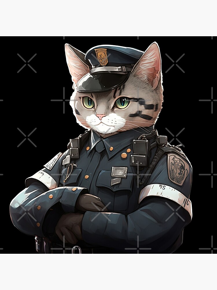 Officer police cat | Art Board Print