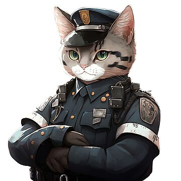 Officer police cat | Art Board Print