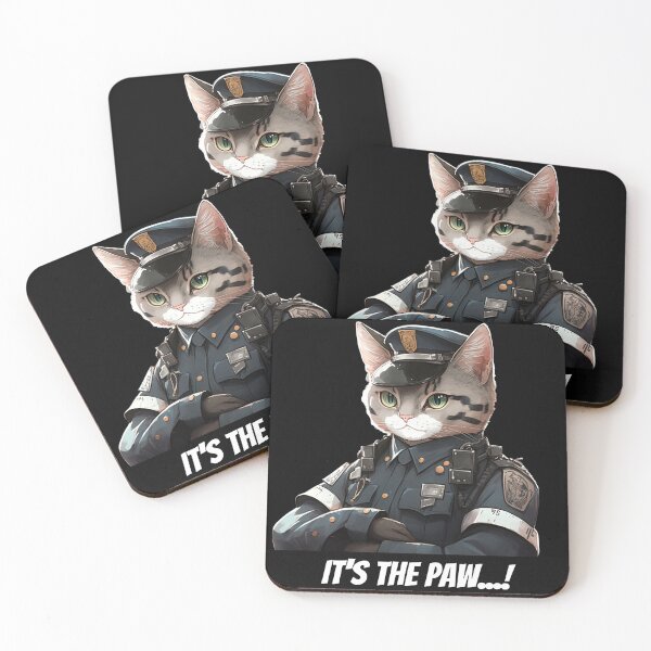 Item preview, Funny police cat I am the paw designed and sold by AnimalArtPhotos.