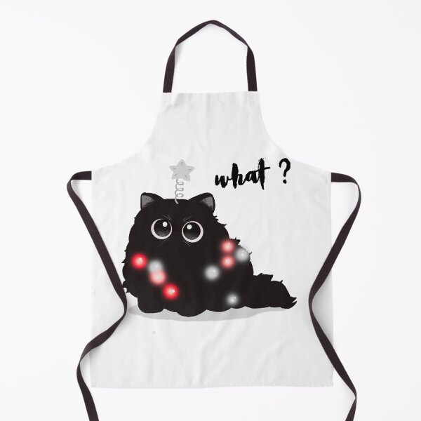 Item preview, Funny Black Cat Pushing Christmas Tree designed and sold by FunnyFreak.