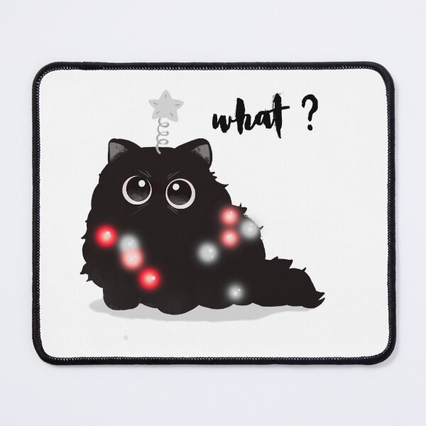 Item preview, Funny Black Cat Pushing Christmas Tree designed and sold by FunnyFreak.