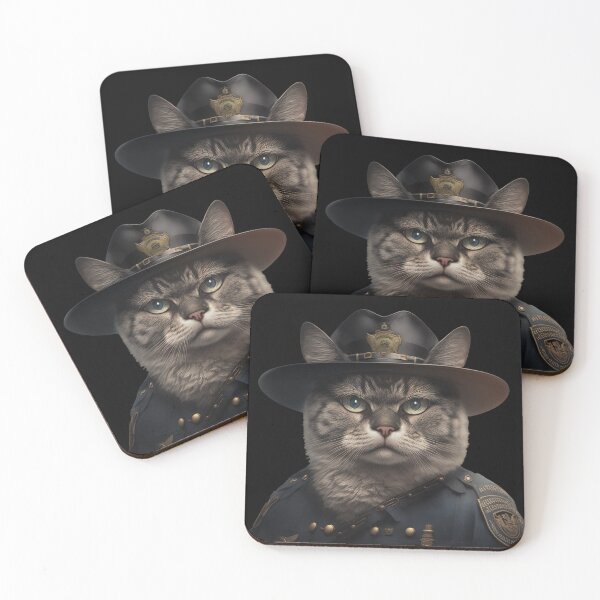 Item preview, Funny cat sheriff  designed and sold by AnimalArtPhotos.