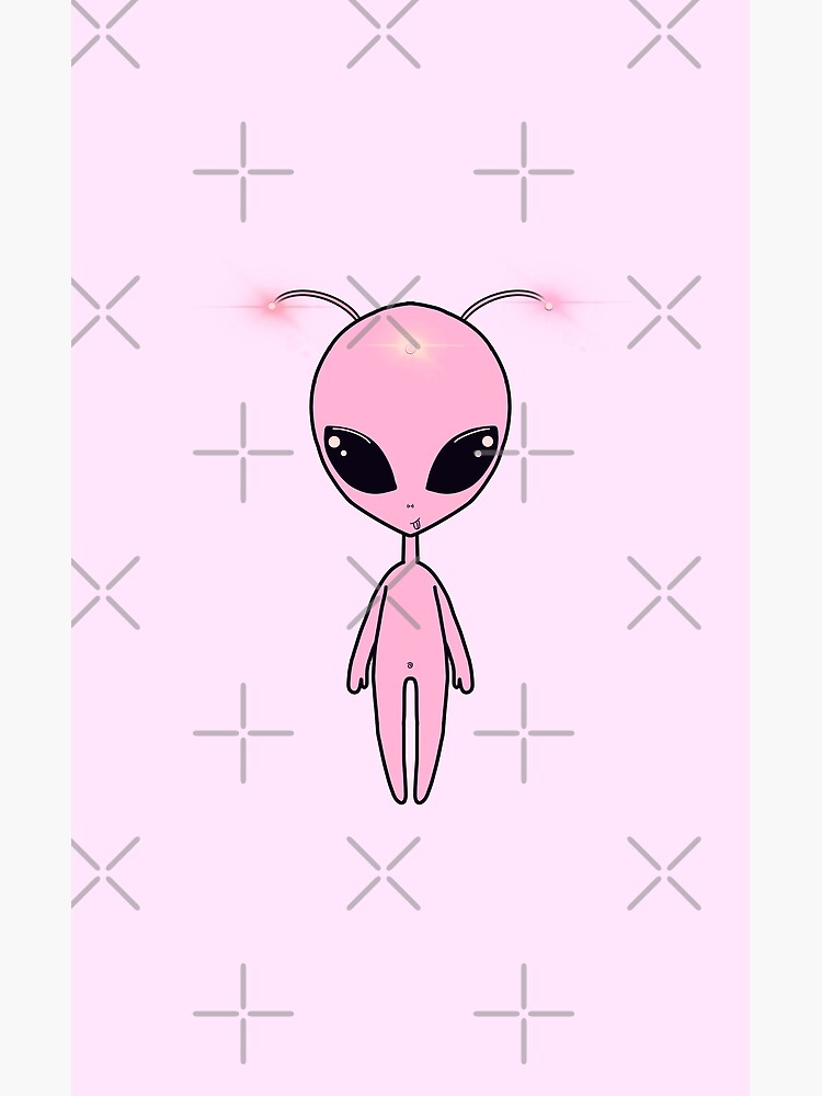 Soft Kawaii Alien Hood (Pink & Blue)