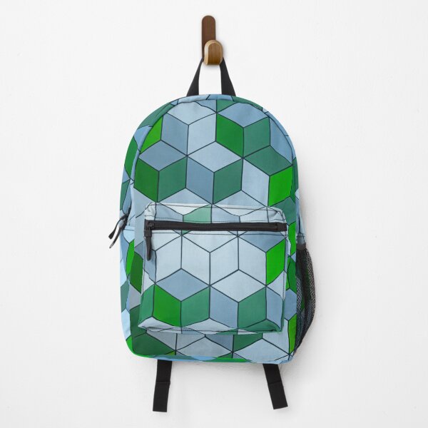 Item preview, Green and Blue cubes Geometric pattern. designed and sold by Kanchan1987.