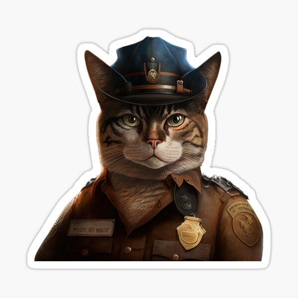 Cats Police Sticker for iOS & Android