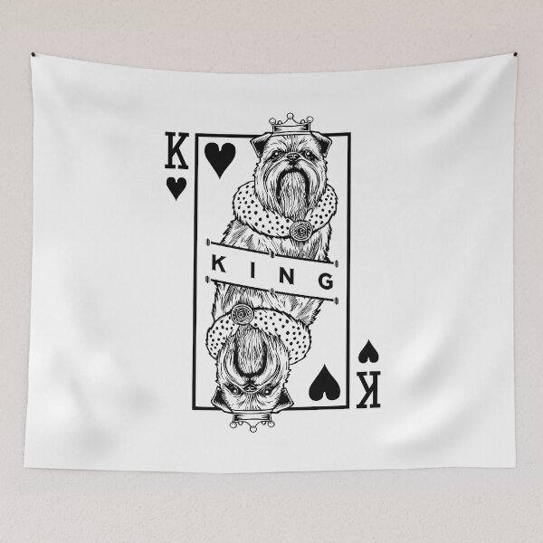 Item preview, Brussels Griffon King Of Hearts Funny Dog Griff Pop Art designed and sold by GrandeDuc.