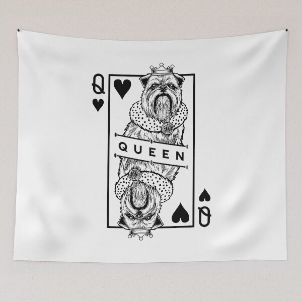 Item preview, Brussels Griffon Queen Of Hearts Funny Dog Griff Pop Art designed and sold by GrandeDuc.