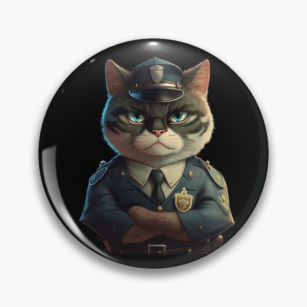 Item preview, Cat police on duty designed and sold by AnimalArtPhotos.